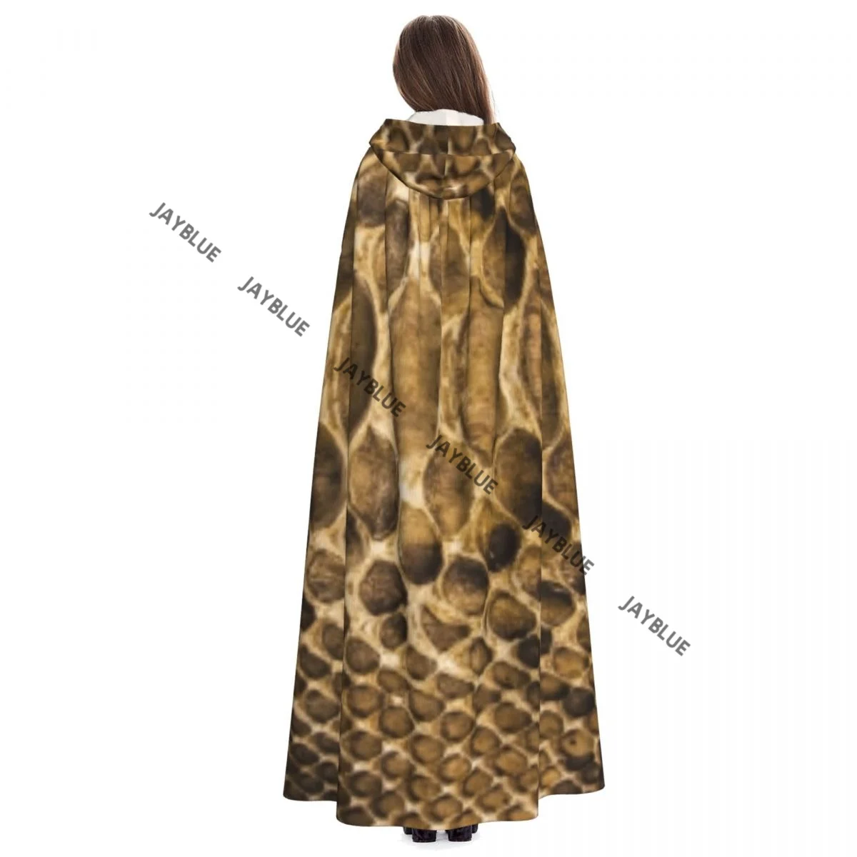 Накидка унисекс с капюшоном из змеиной кожи