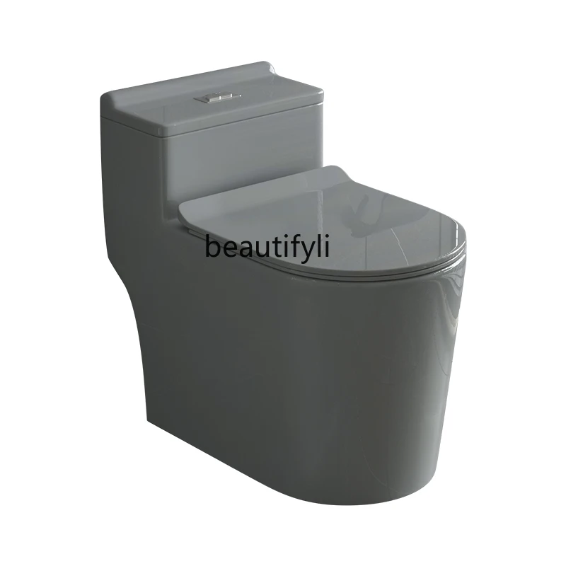 

Household Gray Flush Toilet Siphon Color Toilet Deodorant Black Ceramic Small Apartment Large Diameter Toilet