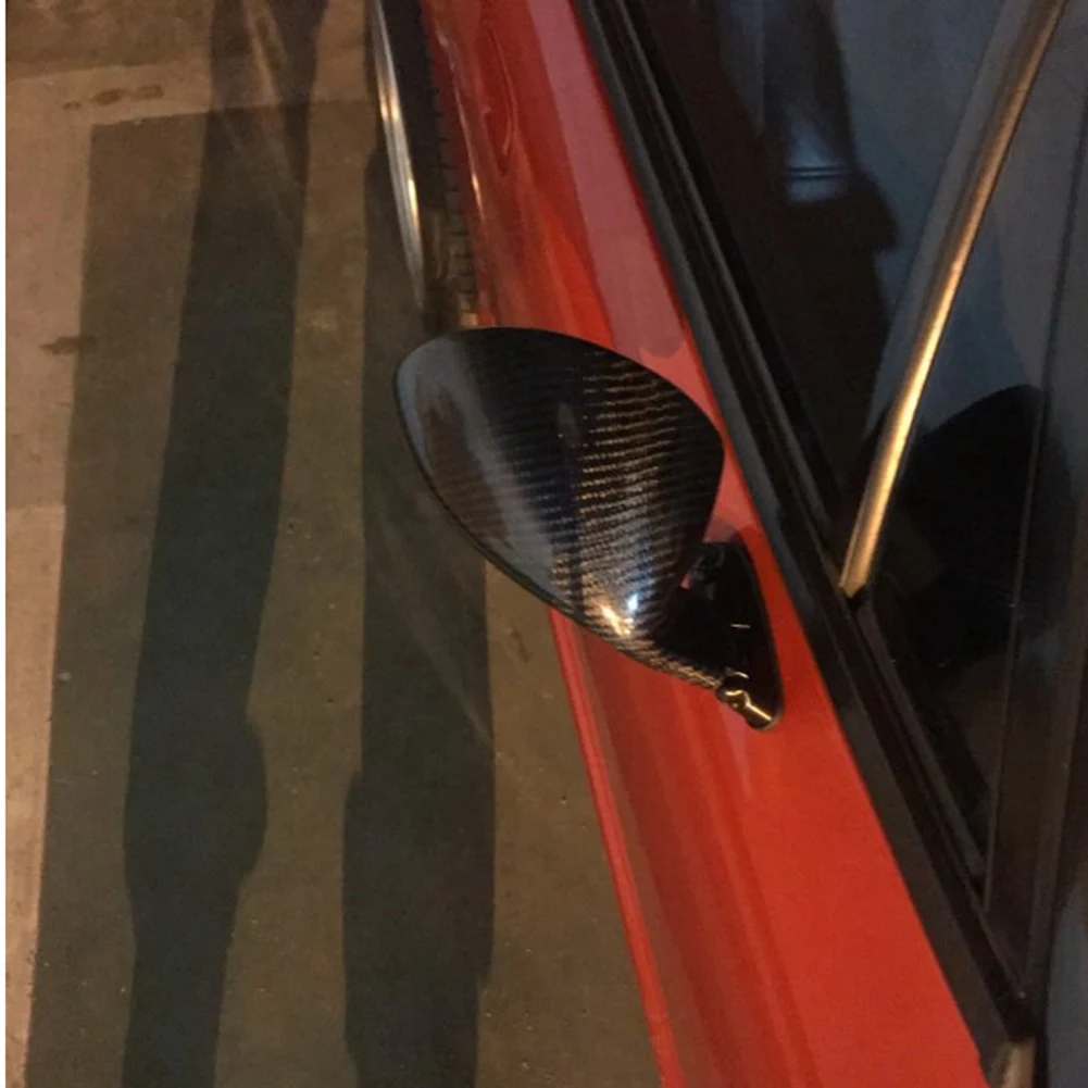 

Классическое левое и правое автомобильное зеркало в стиле Калифорнии в стиле ретро, винтажное матовое универсальное зеркало заднего вида из углеродного волокна