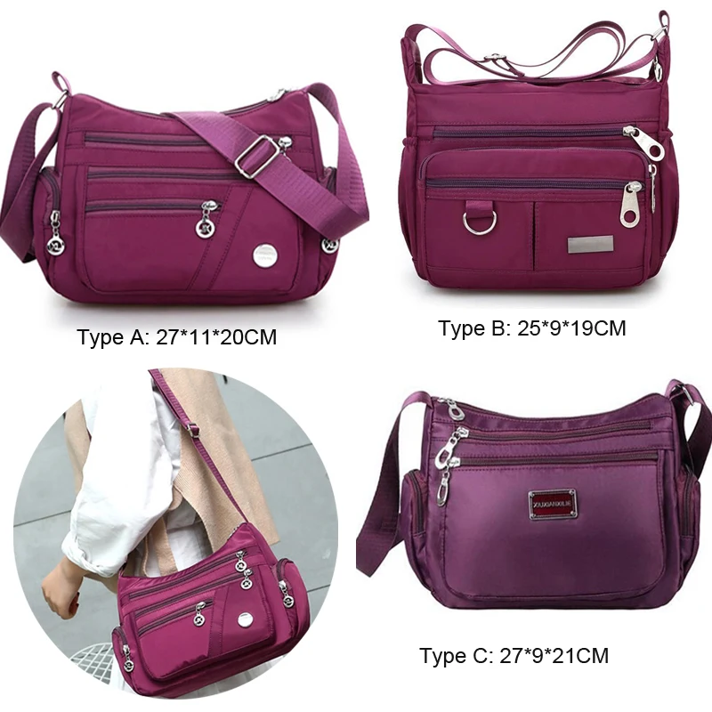 Xiaomi Women Bag Nylon Waterproof Messenger Bags For Lady Crossbody Large Capacity Travel Shoulder Bag Casual Handbags