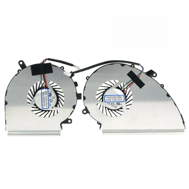 

1Set Efficient CPU GPU Fan Cooling Fan for MSI GE72VR GP72VR GL72VR MS-179B