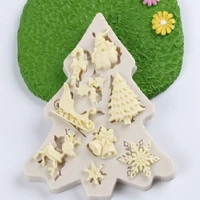 tree stencils mold assemble silicone mould for crafts art christmas theme party