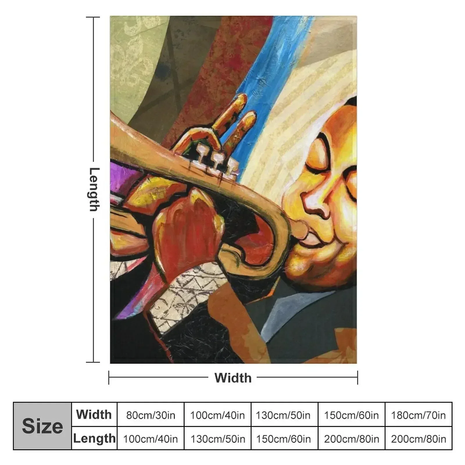 Джазовое одеяло Impresario Wynton Marsalis декоративное для дивана тонкие клетчатые