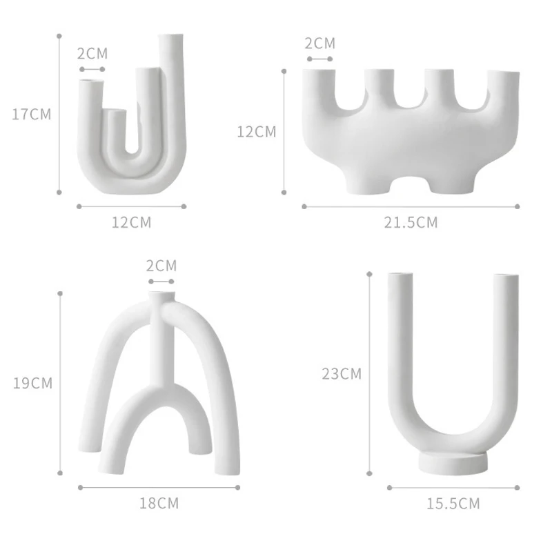 Креативные керамические подсвечники в скандинавском стиле белые с водяной