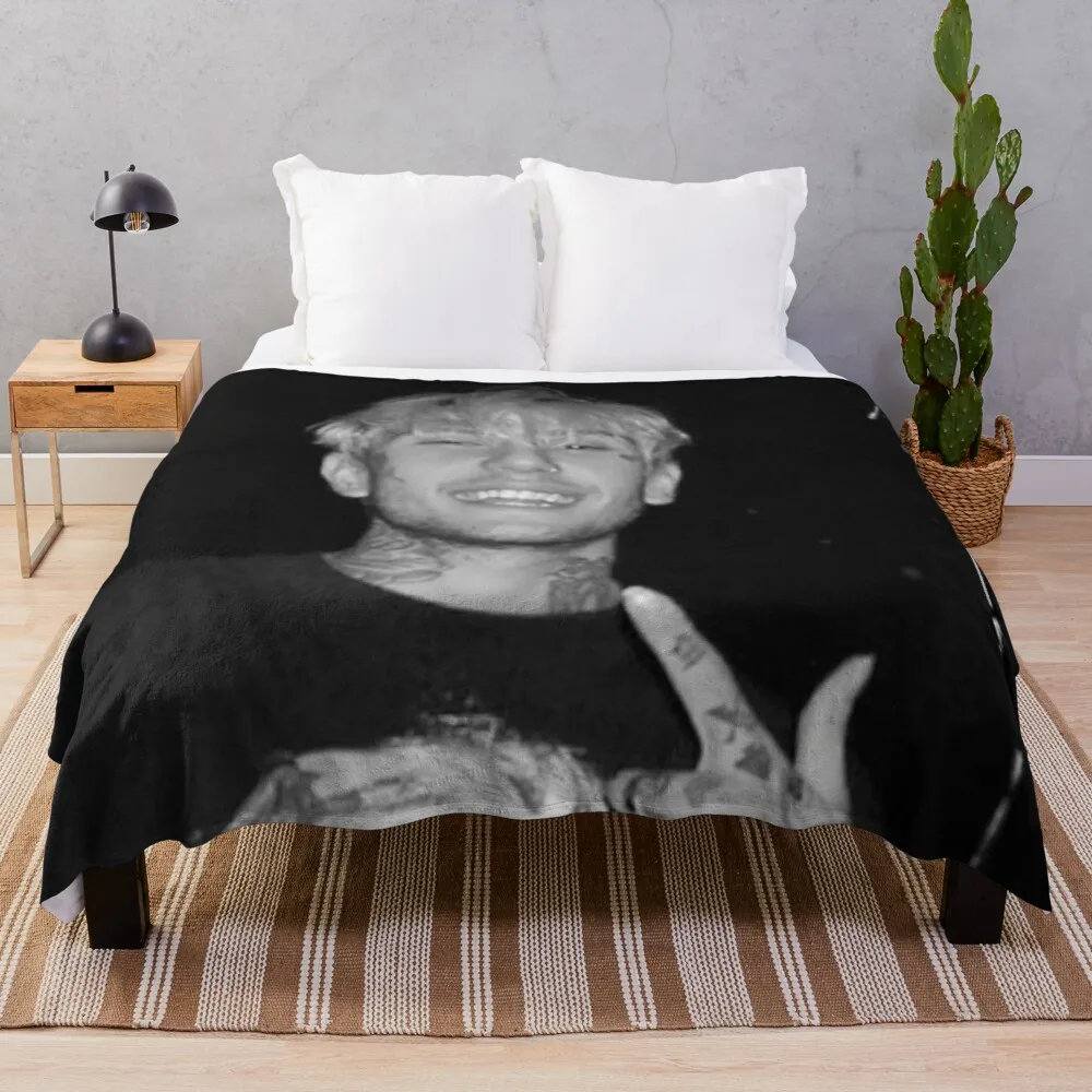 

Роскошное утолщенное одеяло Lil Peep Black White Smile