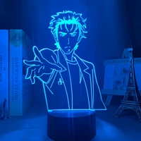anime steins gate 3d night light rintarou okabe character led nightlight for bedroom 16 color remote control touch table lamp