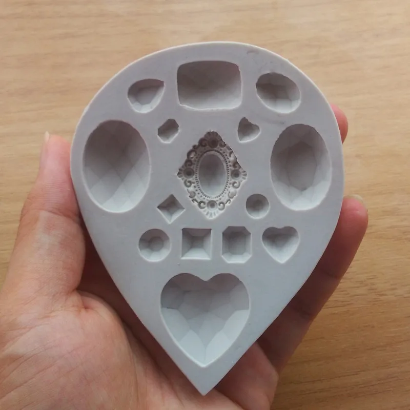 

Water Droplets Diamond Shape Silicone Mold Cake Decoration Fondant cookies tools 3D Silicone Mould Gumpaste Candy SQ17157