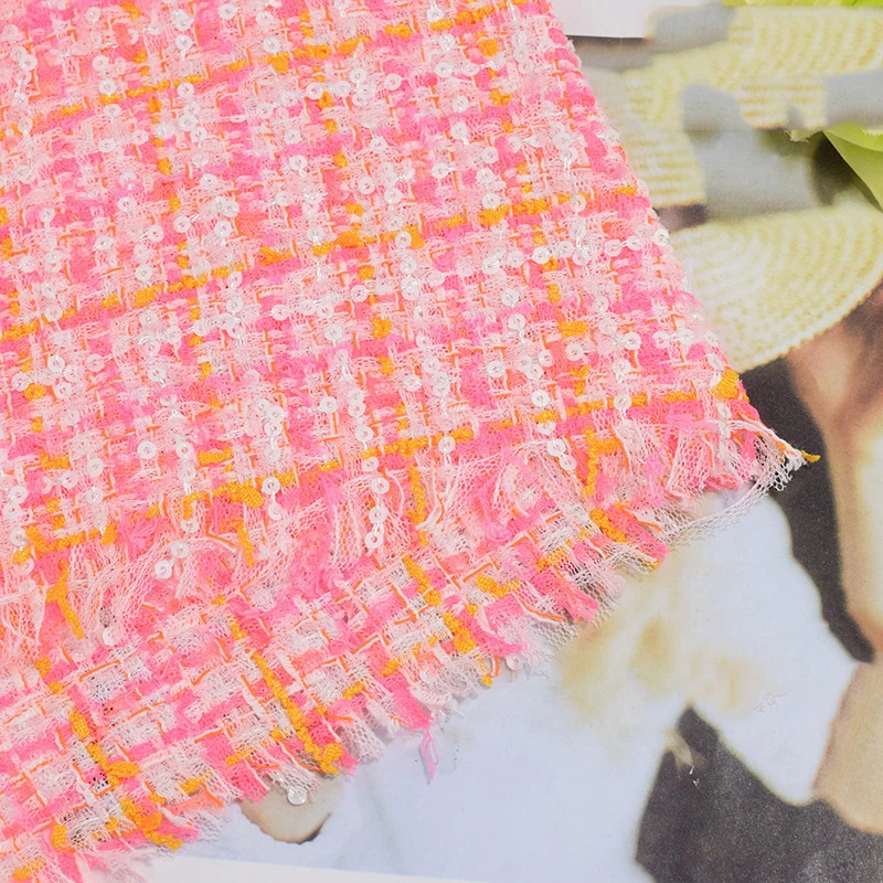 Флуоресцентная Порошковая твидовая ткань с блестками НОВАЯ шапка из полиэстера