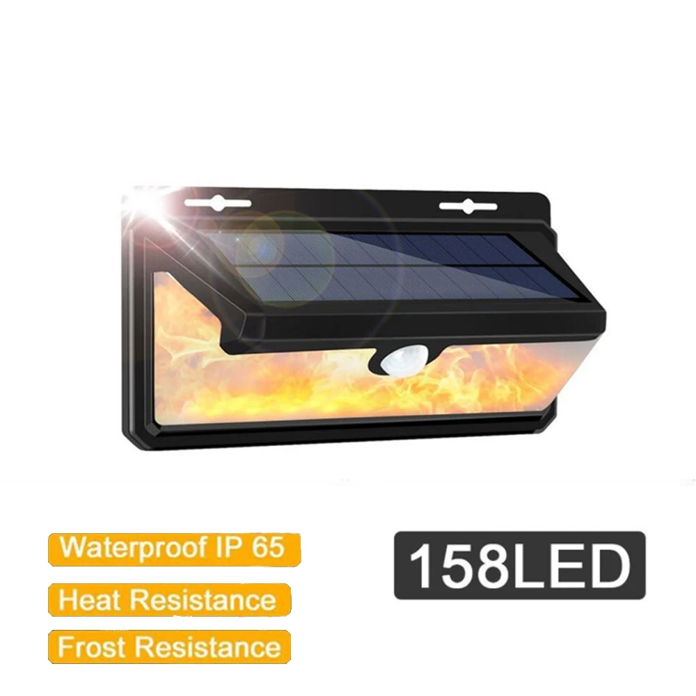 

Light Control & Human Body Infrared Sensor 158 COB LED Solar Wall Lamp 3 Modes Outdoor Waterproof IP65 Solar Street Garden Light