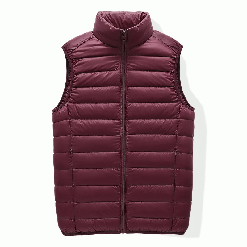 New Autumn And Winter Men'S Trend Versatile Down Vest Korean Fashion Stand Collar Cuff 90 White Duck Down Light Tank Top Coat