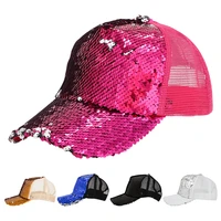 ladies baseball cap summer new solid color with sequin baseball cap casual sports shade decoration party fashion cool hat