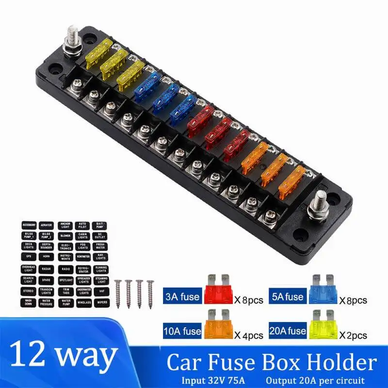 

Блок предохранителей 12 В, 24 В, 6/12 путей