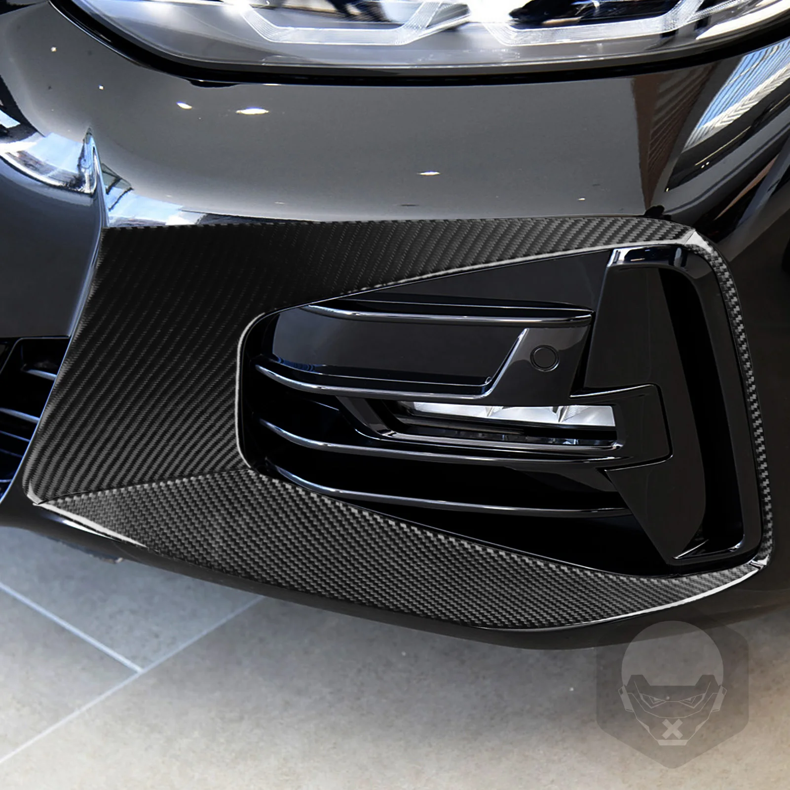 Для BMW 4 серии G22 G23 G26 2021-2024 углеродное волокно украшение на передний бампер