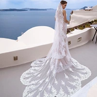 custom made designer wedding veils new 5 meters long bridal veil with comb hot wedding accessories