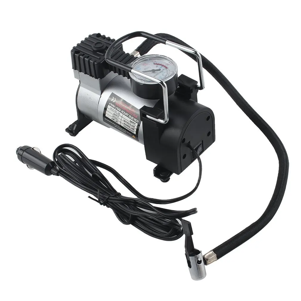 

Portable Super Flow DC 12V 80PSI Mini Air Compressor Tyre Inflator Car Air Pump Vehicle Pump With Electric Pressure Gauge