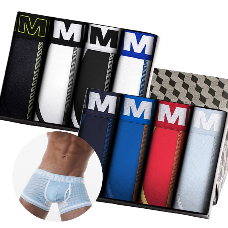 

8Pcs Fashion Cotton Man Underwear Boxer Men's Panties Soft Cuecas Gay Sexy Men Underpants Boxers Shorts Freegun