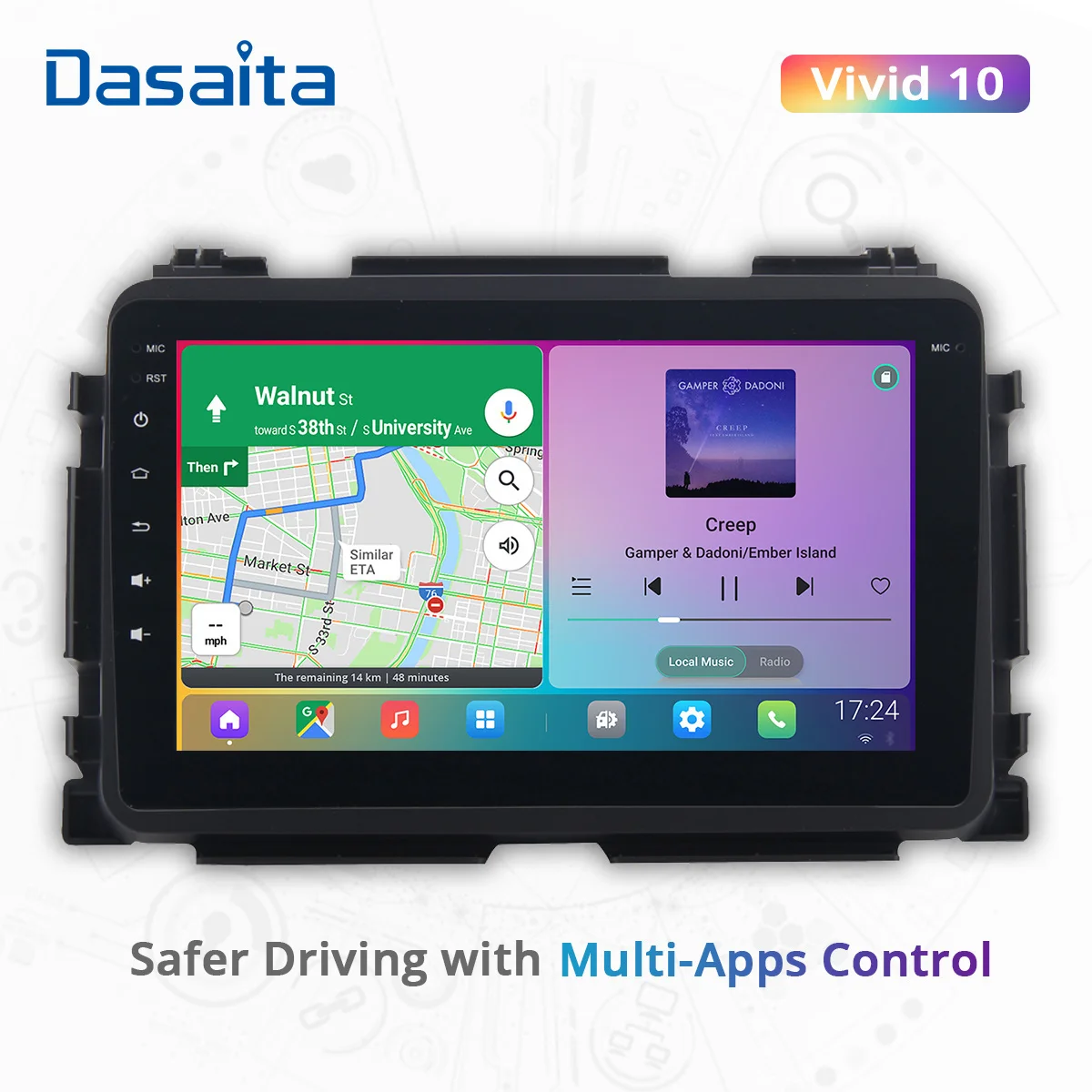 

Dasaita 9" Android Vehicle Car Radio Player for Honda Vezel HR-V HRV 2014 2015 2016 2017 Auto Stereo GPS Navigation Carplay DSP