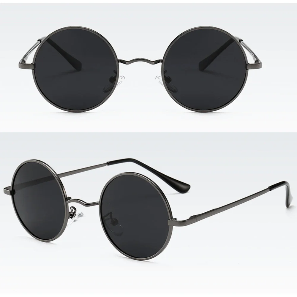 Круглые модные поляризационные солнцезащитные очки для мужчин и женщин