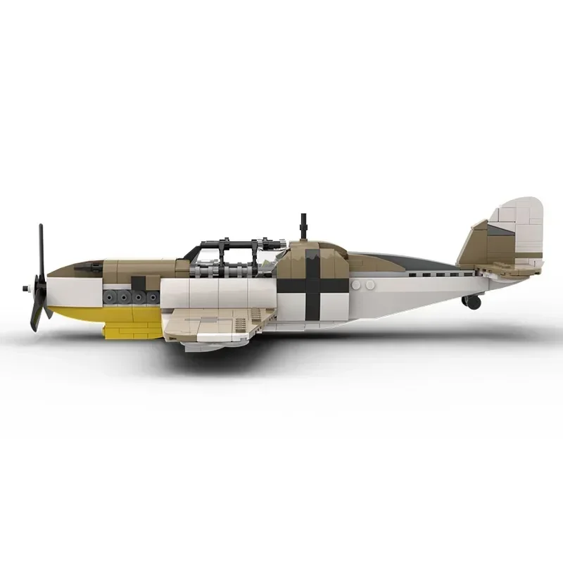 Moc строительные кирпичи военная модель Messerschmitt Bf 109 технологические модульные