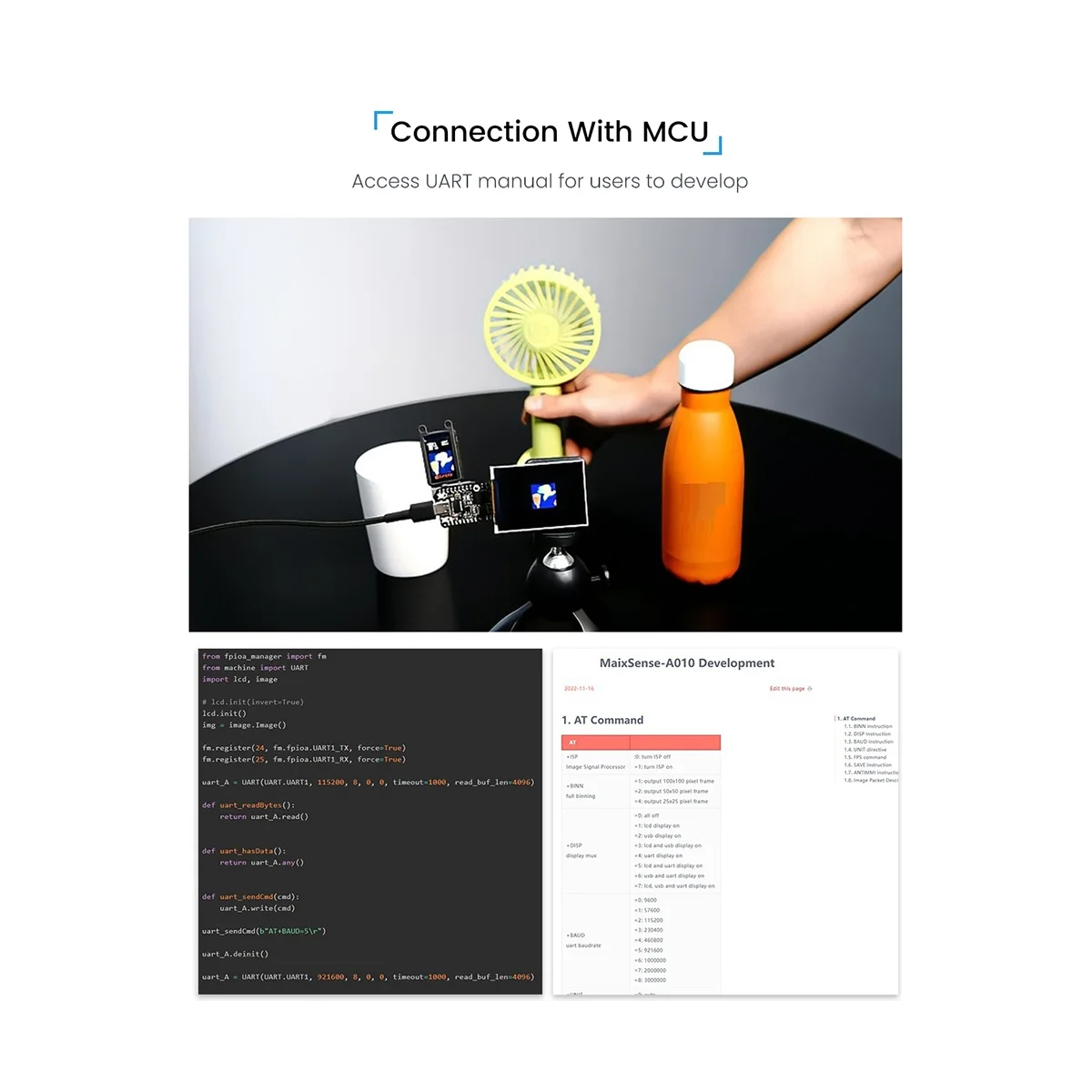 

For MaixSense A010 32Bit RISC-V 132KB RAM+192KB RGBD TOF 3D Depth Vision MCU&ROS Camera (Without Screen)