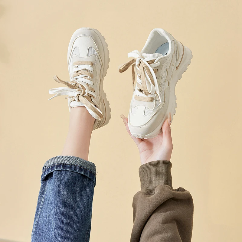 ZHR Women Casual Shoes 2023 New Design Women's Vulcanized Shoes Retro Sports Shoes Fashion Chunky Sneakers Female