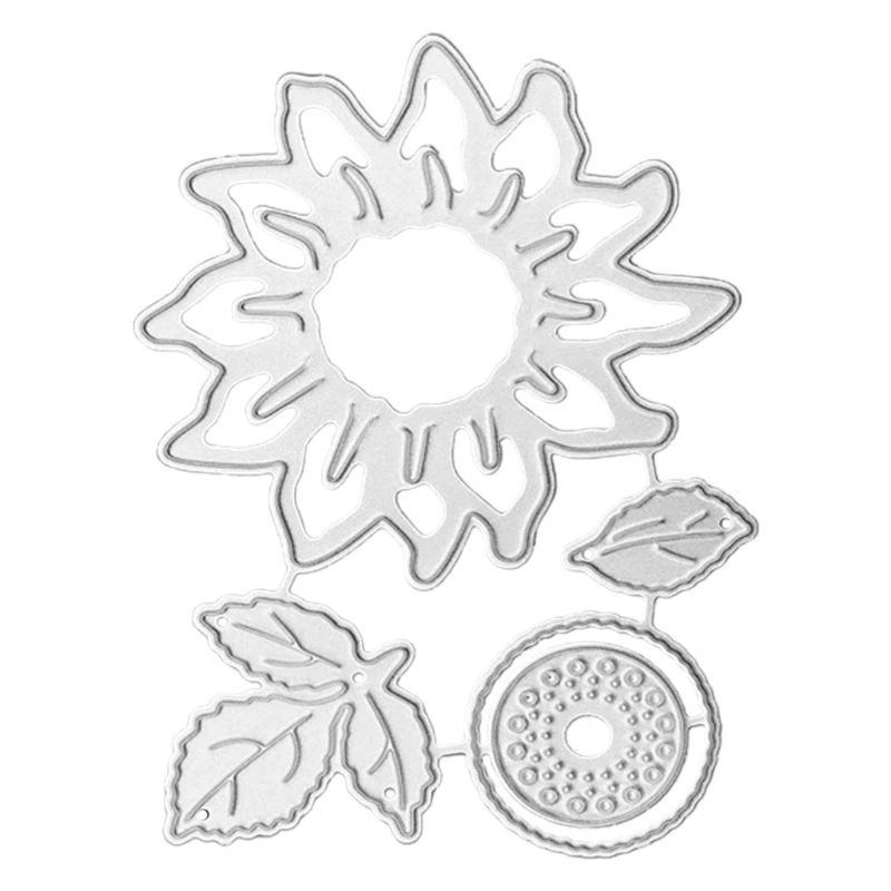 

Cute Sunflower Carbon Steel Die-Cut Flower and Leaf Metal Cutting Dies Stencil-for DIY Scrapbooking Embossing Dropship