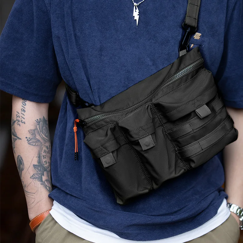 Multifunctional Canvas Bag For Men Retro Style Shoulder Bag For Women Casual Post Hiking Outdoor Shopping Crossbody Phone Bag
