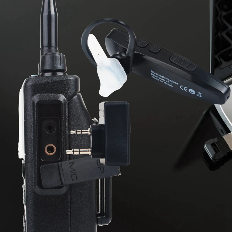 Беспроводная Bluetooth-гарнитура Walkie Talkie PTT наушник Hands-Free разъем K для KENWOOD адаптер