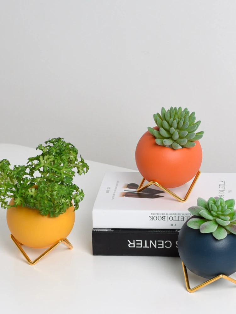 

Горшок для суккулентов керамическая ваза Morandi современная простая гидропонная круглая фотография домашний декор садовый декор комнатный Декор