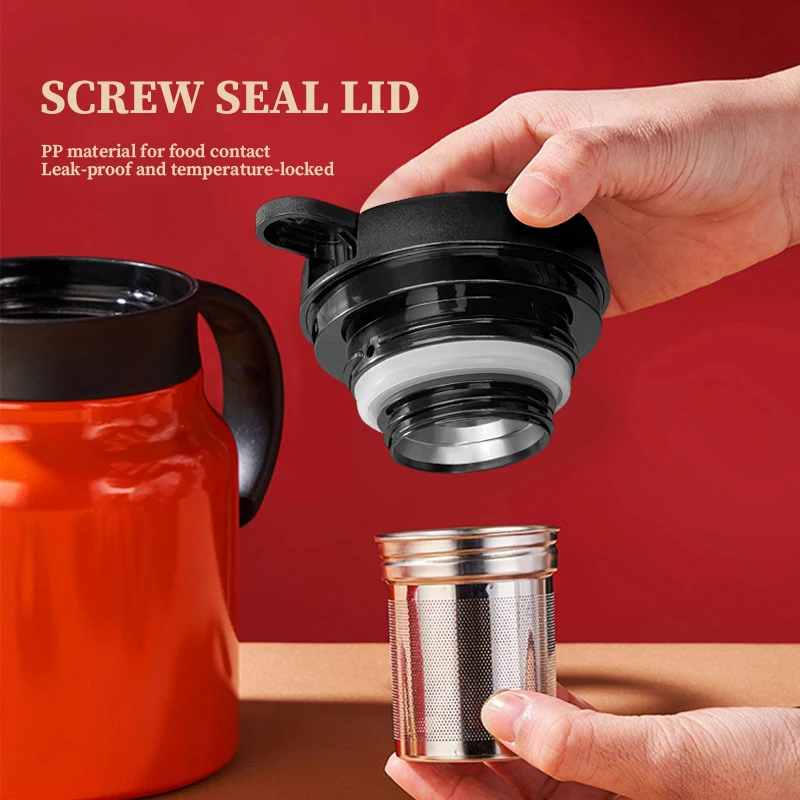 

1000ml Portable Teapot for tea, 304 Stainless Steel Tea Pot, Stewed Tea Kettle, Home Office Large Capacity, 800ml