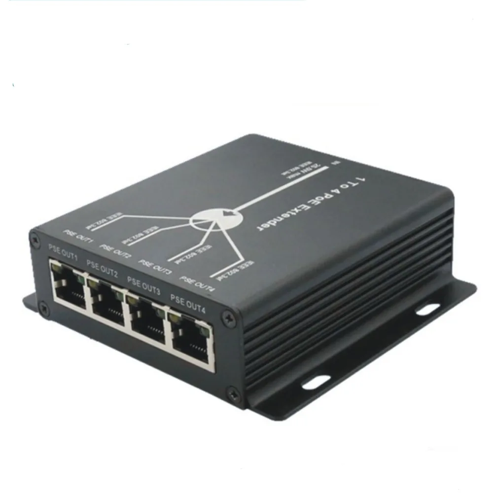 Удлинитель PoE IEEE802.3af для порта ip, макс. 120 м