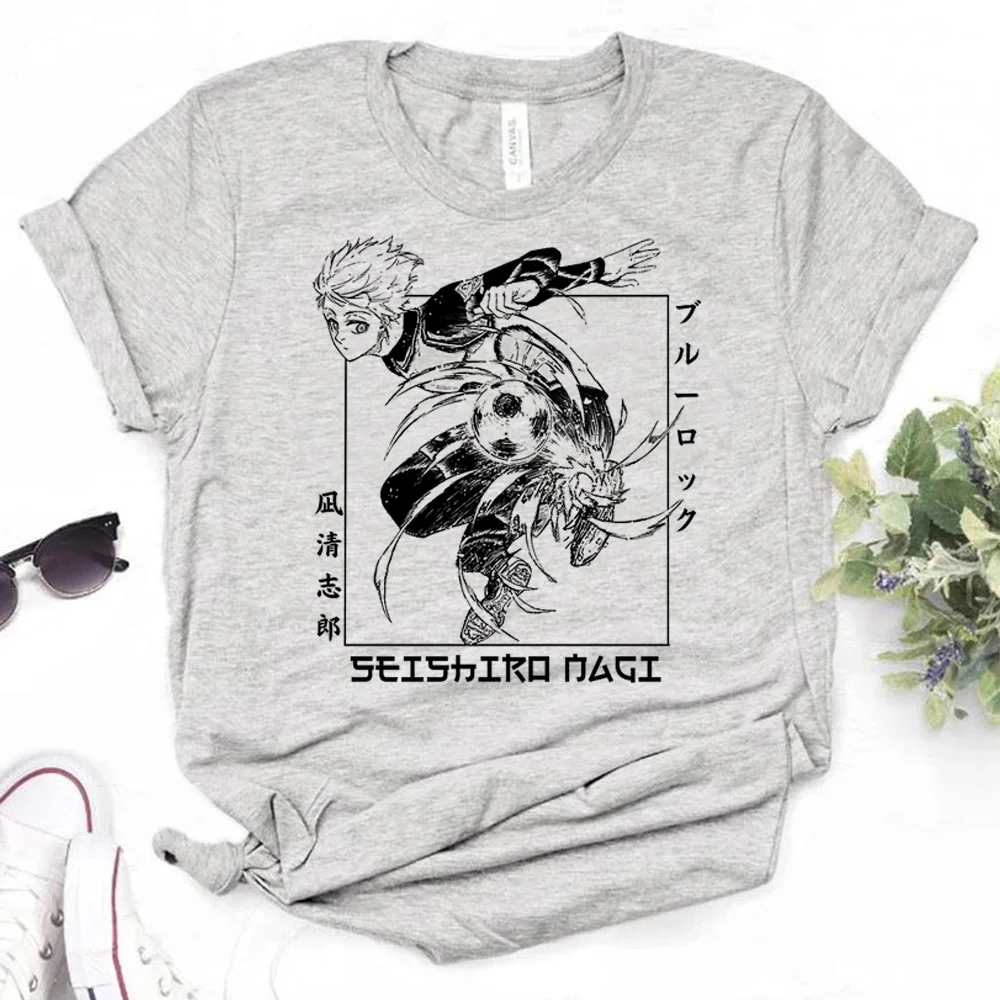 

blue lock t-shirts women anime top girl streetwear clothing