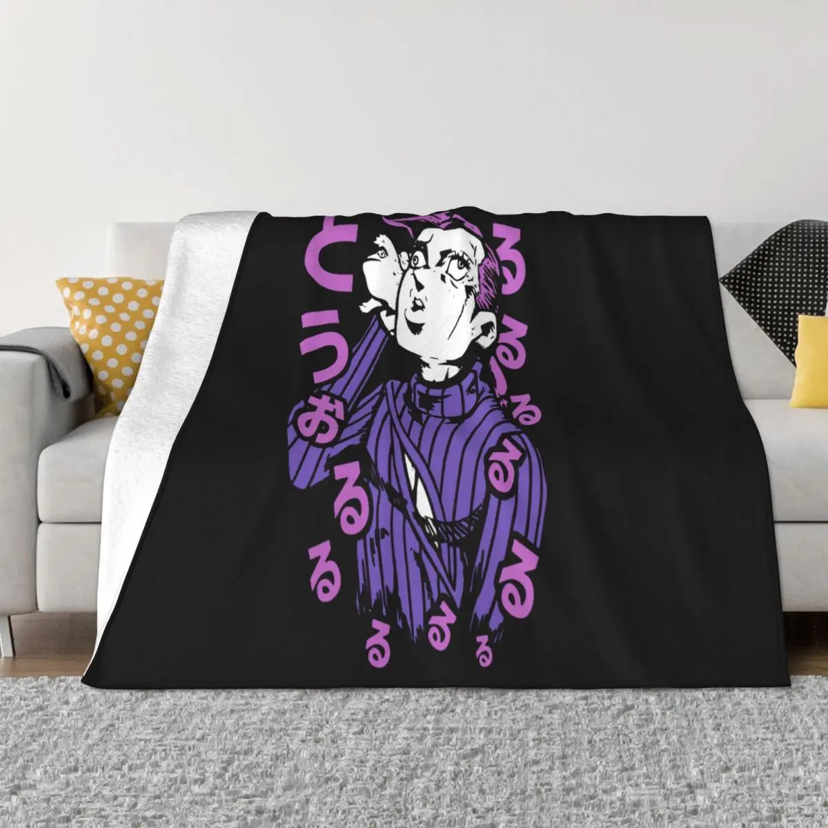Пушистое одеяло Doppio Jojos Bizarre Vinegar Adventure Golden Wind