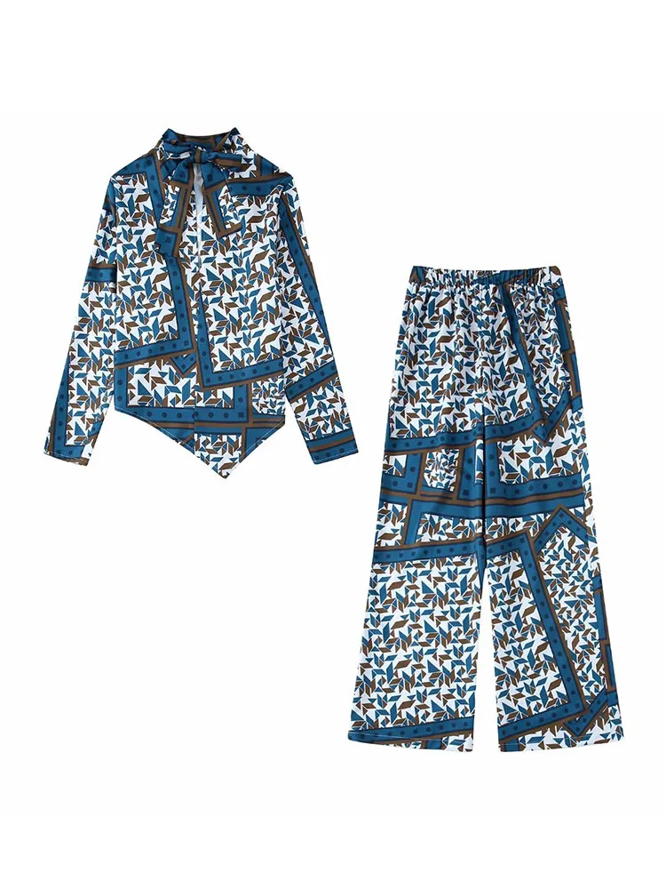 

Женская драпированная блузка, винтажные женские пуловеры с длинным рукавом и графическим принтом, осень 2022