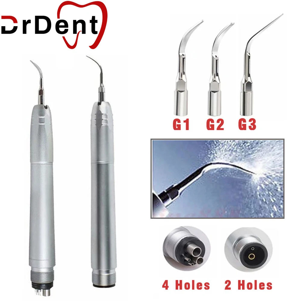 

Dental Air Ultrasonic Scaler With 3 Tips Autoclavable 2/4 Holes Compatible Best Whiten Teeth Cleaner