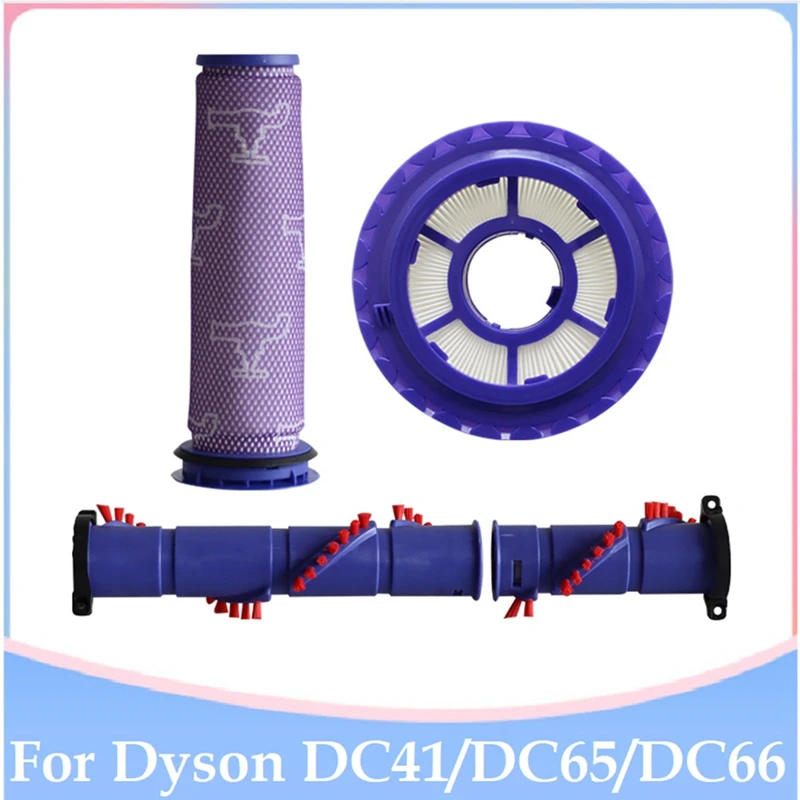 

3Pcs For Dyson DC41/DC65/DC66 Vacuum Cleaners Washable Pre Post-Filter Main Roller Brush Replacement Accessories