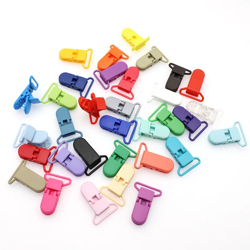 

5pcs 25mm Plastic Baby Pacifier Chain Transparent Pacifier Clips Soother Holder for Baby Pacifier Nipples Holder Round Clamp