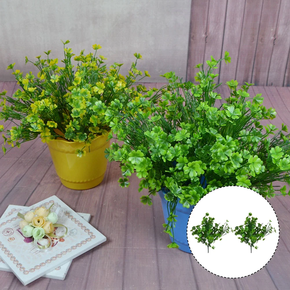 

Artificial Greenery Day Four Leaf Fake St Patricks Decor Faux Leaves Party Wedding Decorations Patrick S Bouquet Shrubs