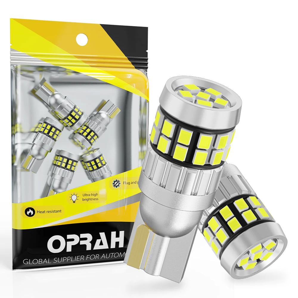 

2Pcs T10 LED W5W LED Lamp Canbus Error Free Car Side Marker Number Plate Interior Reading Trunk Lights White Yellow Blue Red 12V