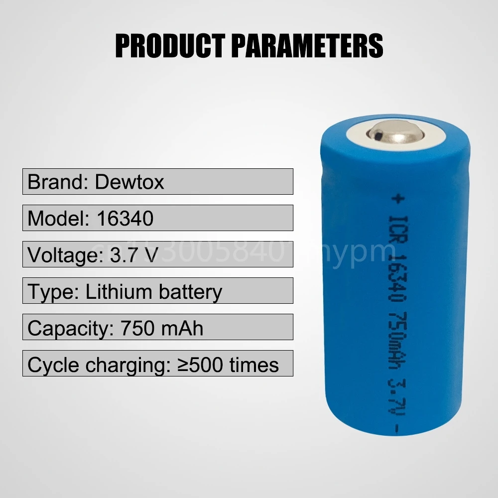 Аккумуляторные батареи 3 7 в 750 мАч 16340 CR123A CR123 для лазерной ручки фонарика