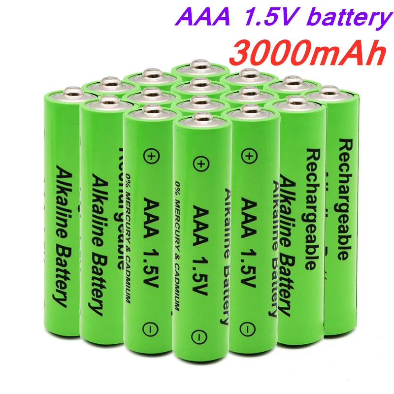 

1,5 В AAA батарея 3000 мАч Щелочная AAA перезаряжаемая батарея для дистанционного управления игрушкой светильник батарея большой емкости долгий срок службы