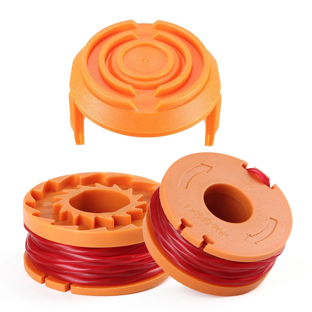 

2pcs Trimmer Head & 1pc Spool Cover 1.5mm Diameter 2.5M Line For MacAllister MGTP18Li Trimmer Garden Power Equipment Parts