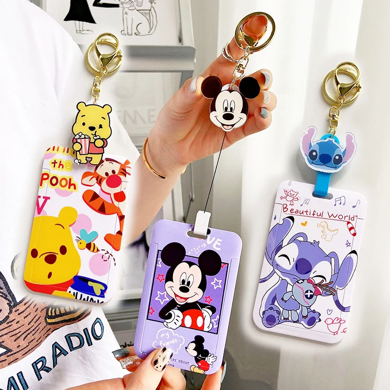 Disney Mickey And Minnie Retractable Badge Reel Nurse & Doctor Card Holder Office & Hospital Supplies Boy & Girl Name Card