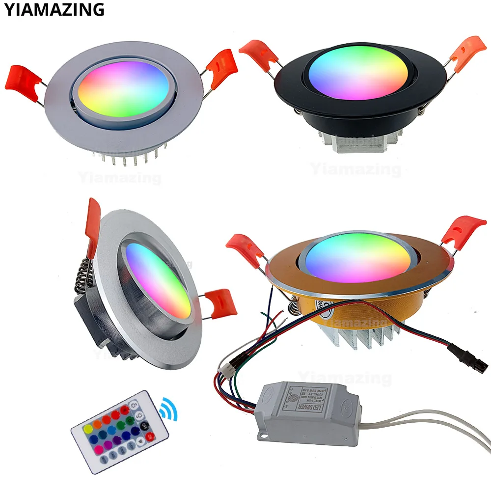 AC220V 110V RGB Smart LED Downlight COB 3W 6W 9W 12W 15W 18W 24W 30W 36W Decorative LED Ceiling Lamp Intelligent Spot Light