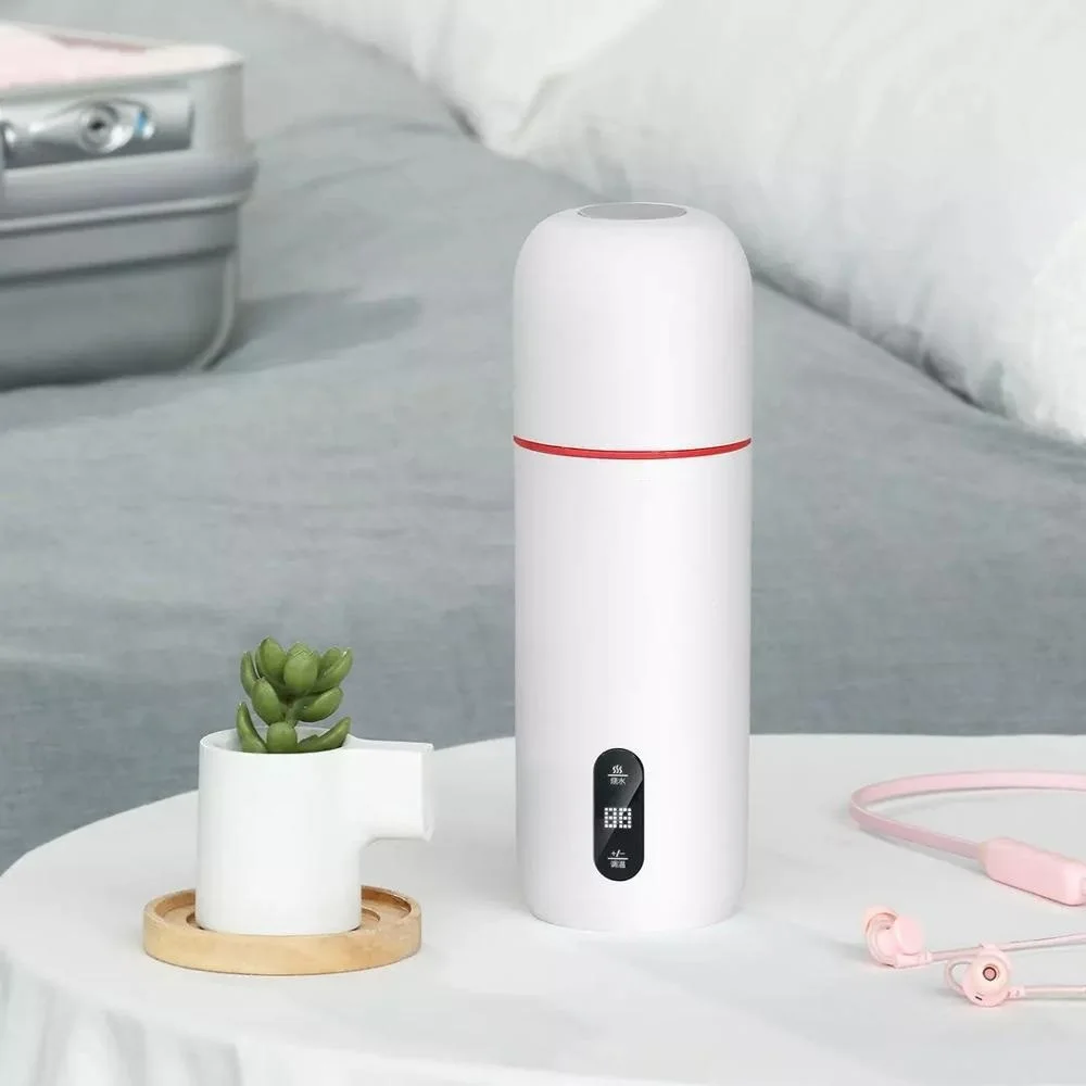 

Portable Electric Kettle Thermal Cup 350Ml Coffee Travel Water Boiler Temperature Control Smart Water Cup