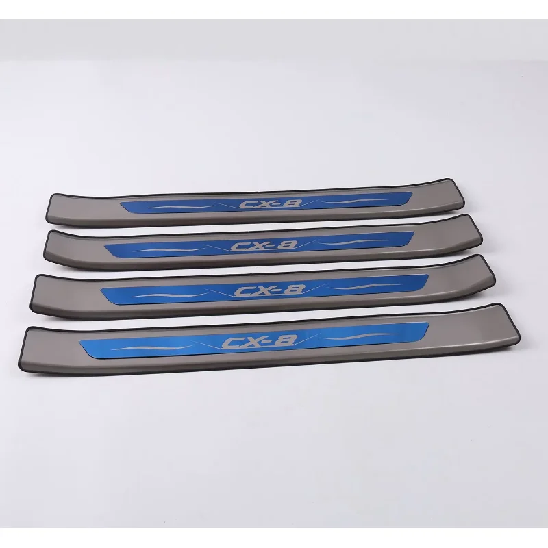 

Для Mazda CX-8 CX8 KG 2017-2022 внешняя дверная панель из нержавеющей стали, накладка на порог, защитная накладка на ступеньку