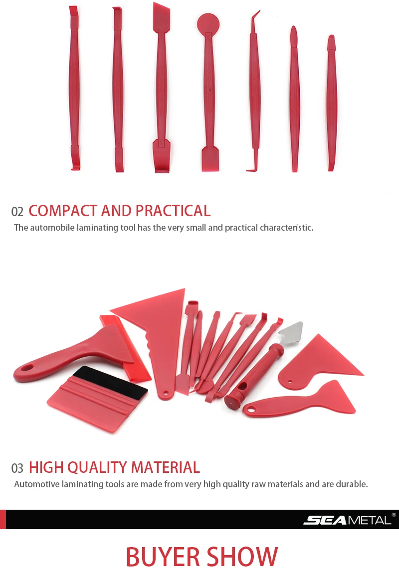 

13pcs Car Vinyl Wrapping Tools Sticker Film Auto Felt Squeegee Set Knife Decal Plaste Accessories