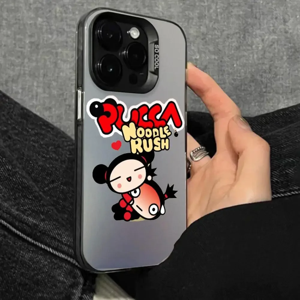 Fashion Cute Cartoon Pucca Phone Case Color Premium IPhone 16promax iphone 14pro 15promax 12Pro 11 15Plus 13Pro Drop case