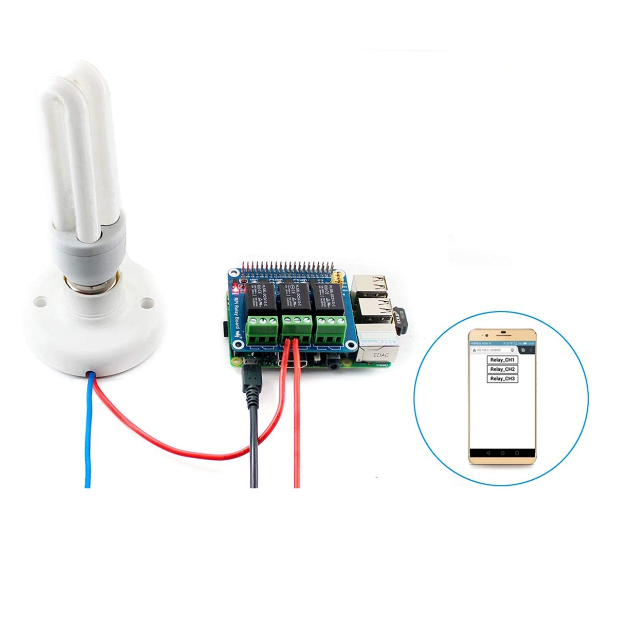 Waveshare 5 В 3-канальный релейный модуль Плата расширения Breakout Shield HAT Kit для RPI Raspberry Pi