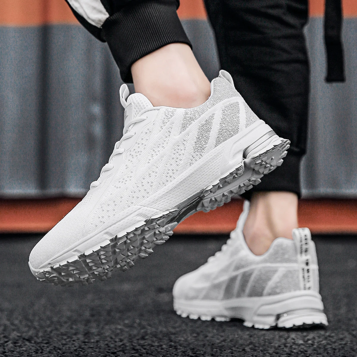 Men's Golf Shoes Mesh Breathable Sneakers Outdoor Grass Comfort Golf Shoes Men's Training Golf Walking Sneakers Size 39-46